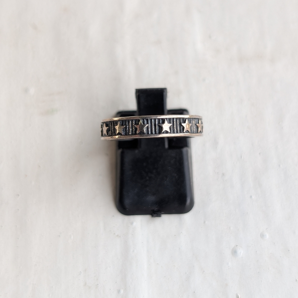 King Baby Silver Star Pattern Ring - image 1
